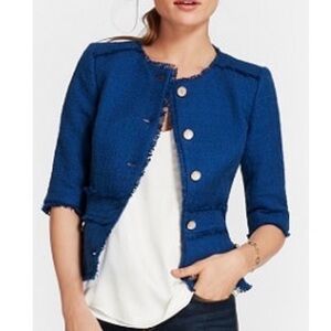 Brooks Brothers Blue Jacket with Fringe